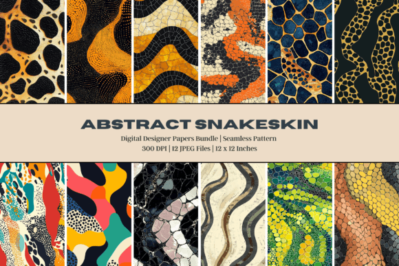 Abstract Snake Skin Digital Paper: A Unique Design Asset