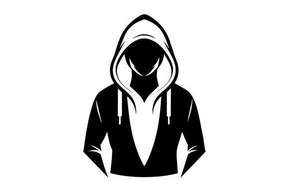 Black Silhouette Simple Stylish Hoodie
