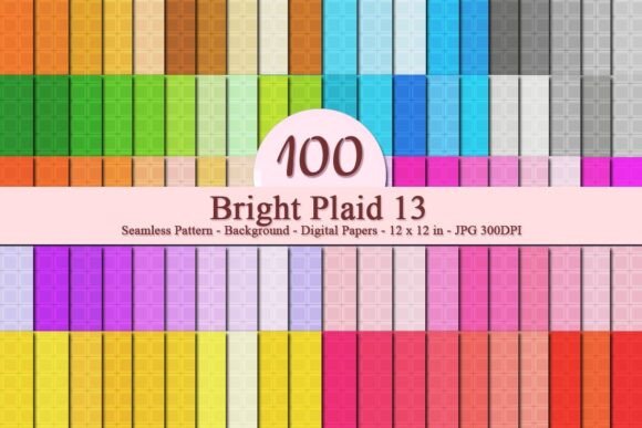 Bright Plaid 13 Seamless Pattern: A Versatile Design Asset for Modern Creatives