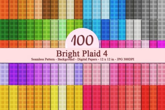 Bright Plaid 4 Seamless Pattern – Vibrant, Versatile, and Ready to Print