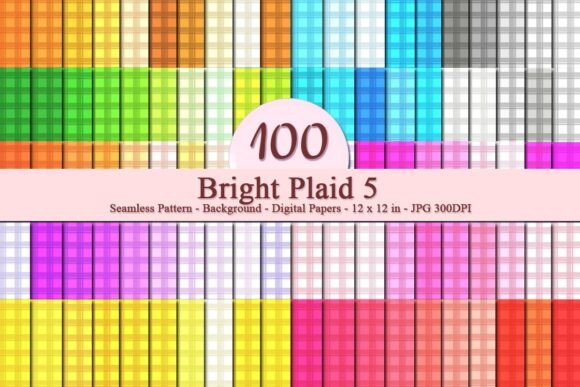 Bright Plaid 5 Seamless Pattern – A Versatile Design Resource for Creative Projects