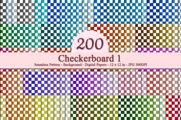 Checkerboard 1 Seamless Pattern Bundle: A Versatile Design Resource for Modern Creativity