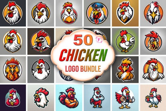 Chicken Mascot Logo Bundle: A Versatile Resource for Creative Projects