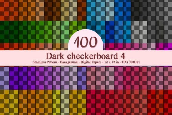 Dark Checkerboard 4 Seamless Pattern: A Design Essential for Versatile Use