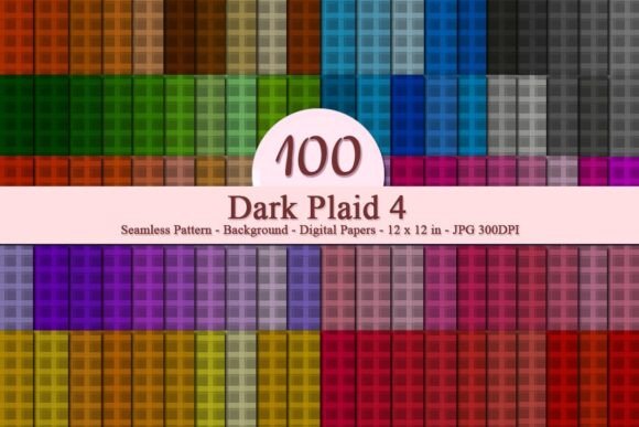 Dark Plaid 4 Seamless Pattern for Creative Projects