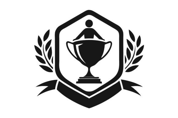 Educational Trophy Logo Silhouette