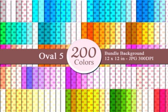 Enhance Your Brand and Creativity with the Oval 5 Digital Papers Bundle