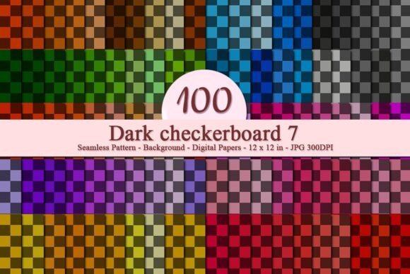 Enhancing Brand Aesthetics with the Dark Checkerboard 7 Seamless Pattern