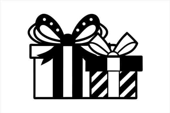 Gift Box Silhouette with Bow: A Timeless Design for Modern Creations