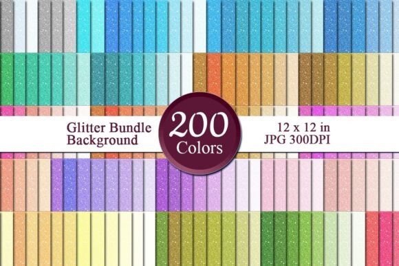 Glitter Bundle Digital Papers 18: Sparkle and Elegance for Creative Projects