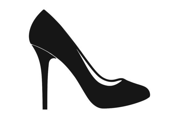 High Heel Shoe Silhouette Vector Icon: A Versatile Design Element for Modern Creations