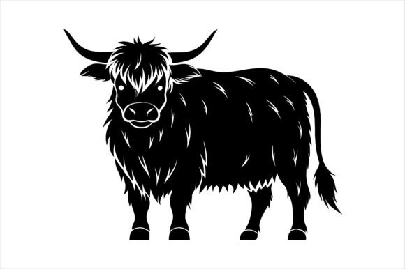 Highland Cow Simple Black Silhouette: A Strategic Design Element for Branding and Creativity