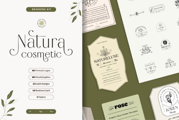 Natura Cosmetics Branding Kit: A Natural Approach to Beauty Branding