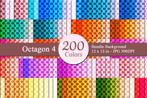 Octagon 4 Digital Papers Bundle: A Designer’s Essential Toolkit