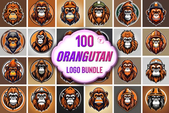 Orangutan Mascot Logo Bundle for Bold Branding