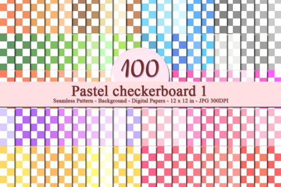 Pastel Checkerboard 1 Seamless Pattern