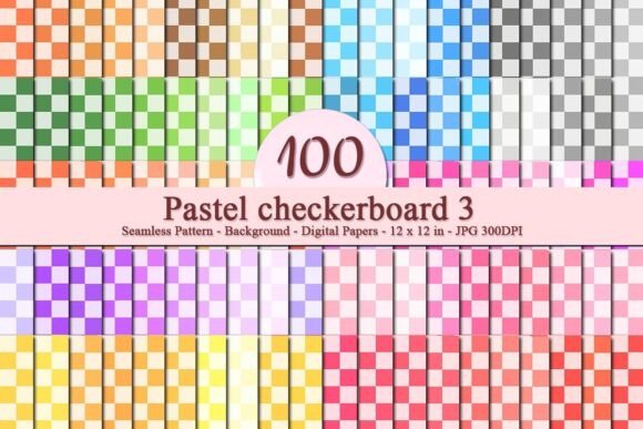 Pastel Checkerboard 3 Seamless Pattern: A Versatile Digital Design for Creative Projects