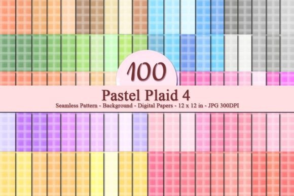 Pastel Plaid 4 Seamless Pattern for Business and Creative Projects