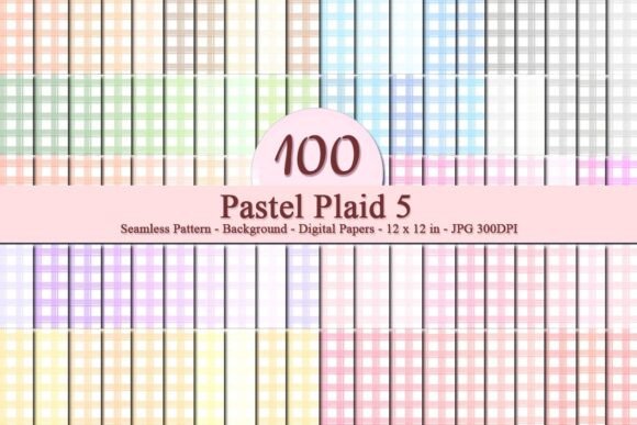 Pastel Plaid 5 Seamless Pattern: A Versatile Design Resource for Creative Projects