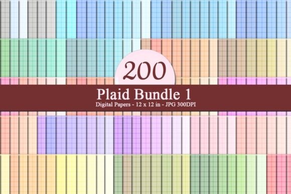 Plaid Bundle 1 Digital Papers: A Versatile Resource for Creative and Commercial Projects