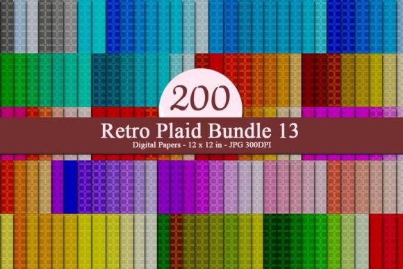 Retro Plaid Bundle 13 Digital Papers: Creative Uses & Inspiration