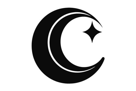 Santa Moon Monogram Silhouette: A Unique Design for Versatile Use