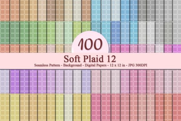 Soft Plaid 12 Seamless Pattern – A Versatile Digital Design for Creative and Commercial Projects