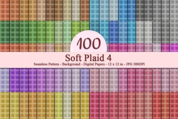 Soft Plaid 4 Seamless Pattern: A Versatile Digital Design Resource for Modern Businesses