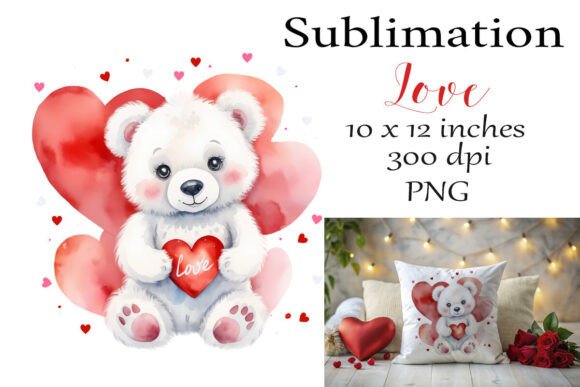 Sublimation Watercolor Love PNG for Creative Projects