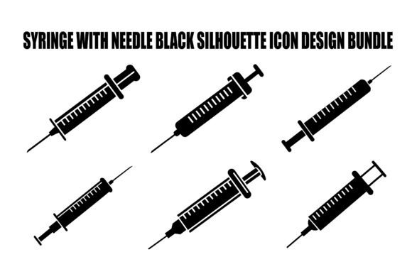 Syringe with Needle Silhouette Bundle: A Versatile Design Asset for Creative Projects