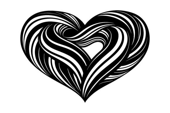 Warped Heart Black Silhouette